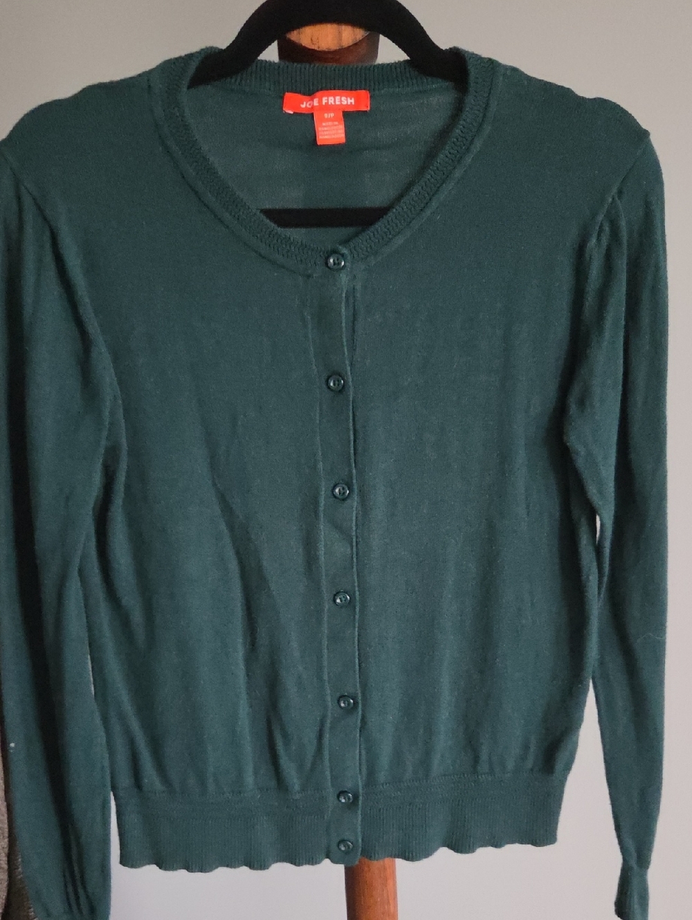 Joe Fresh Forest Green Button-Up Women's Cardigan